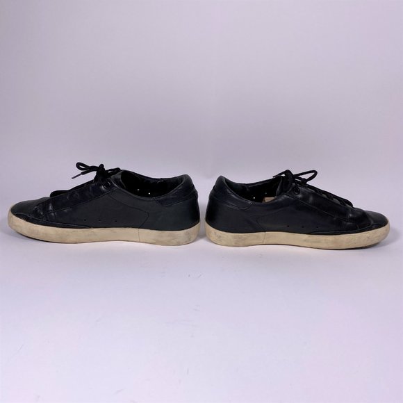GOLDEN GOOSE Black Leather Super-Star Sneakers - Picture 3 of 7
